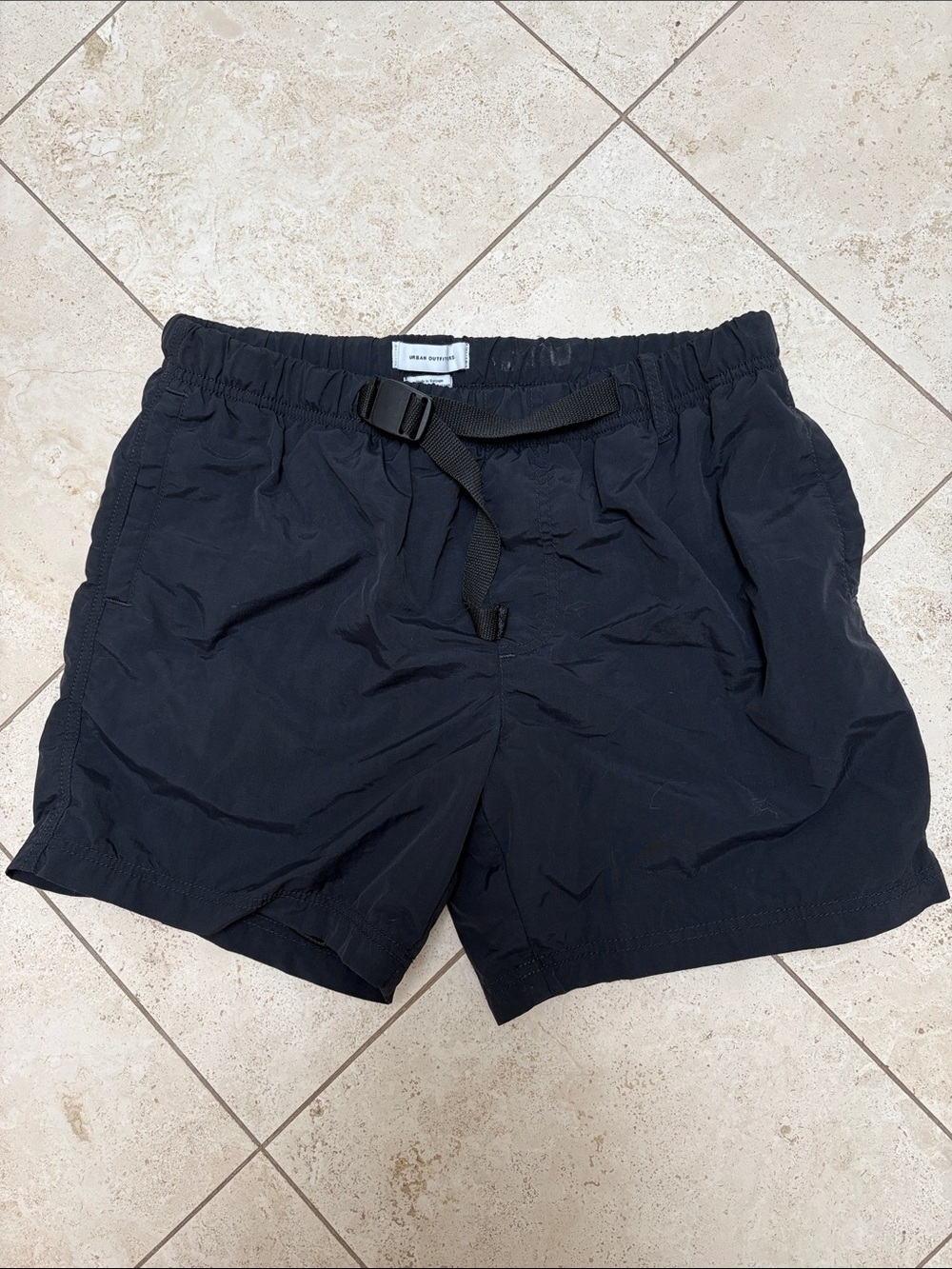 Urban Outfitters Black Men's Elastic Waist Shorts